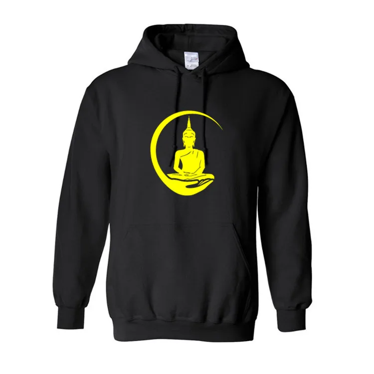 

Buddha Statues hoodies Autumn winter harajuku hoody streetwear hip-hop tracksuit Mens pullover sweatshirt Plus size 2XL