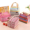 eTya  Insulated Lunch Bag Thermal Stripe Tote Bags Cooler Picnic Food Lunch box bag for Kids Women Girls Ladies Man Children ► Photo 3/6