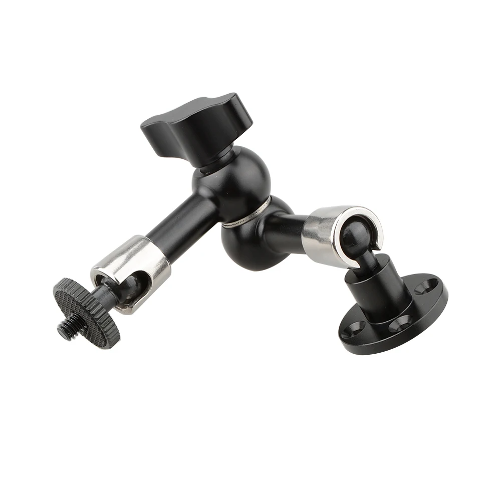 

CAMVATE 7"Articulating Magic Arm With 1/4’’-20 Thread Screw + Wall Ceiling Mount For Monitors,QR Rod Clamp,NATO Rail,Videl Light