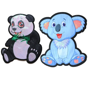 

Cartoon Decorative Patch Koala Panda icon Embroidered Applique Patches For DIY Iron on Badges Stickers on backpack,the clothes