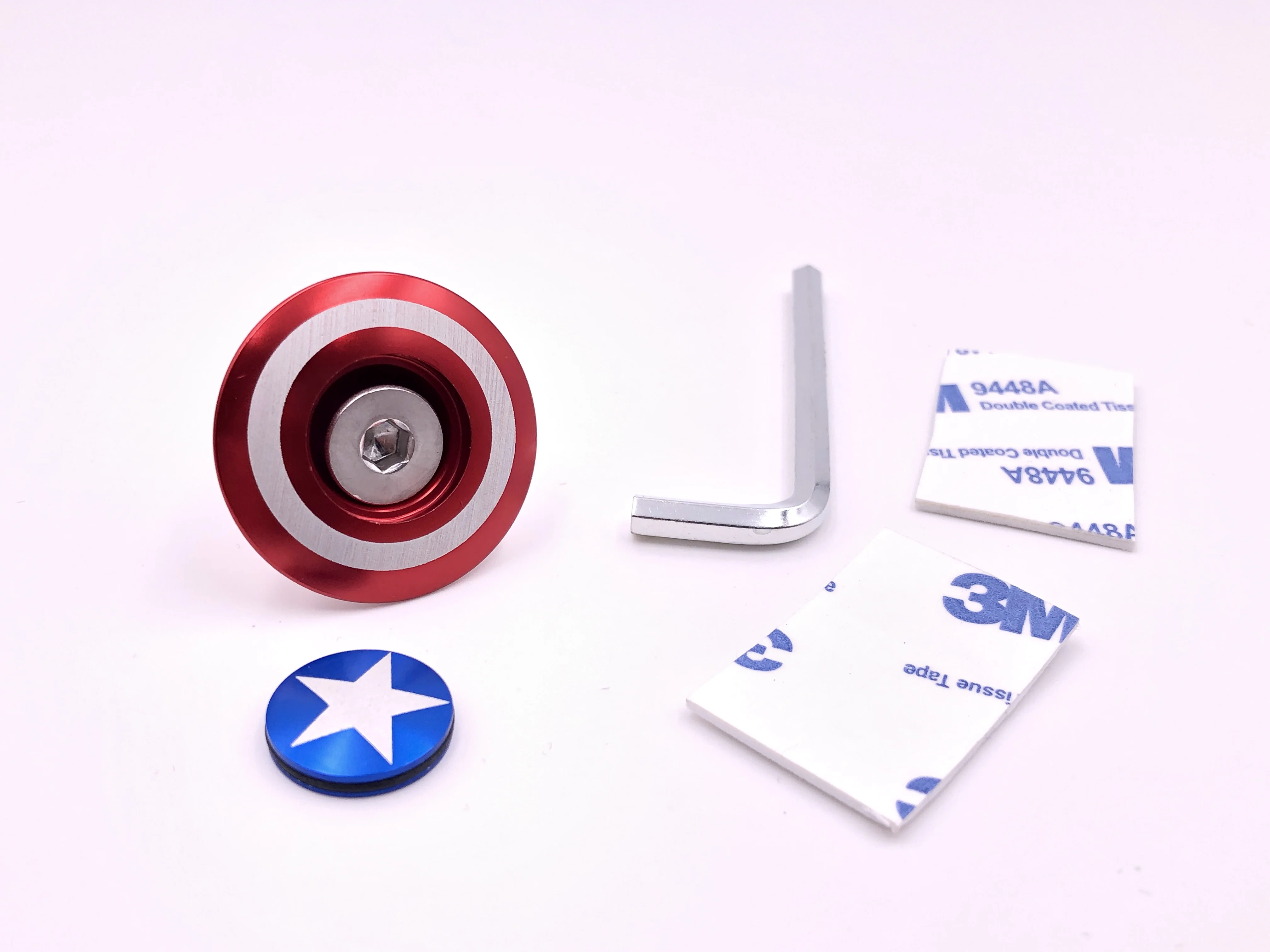 Captain America Чехол для гарнитуры со стволом велосипеда с болтом Для 28,6 мм 1 1/" передняя вилка головка трубка Капитан Америка Паук Логотип США флаг - Цвет: Captain America