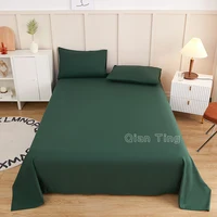 New Product 1pc 100%Polyester Solid Flat Sheet Mattress Covert(pillowcases need order ) 1