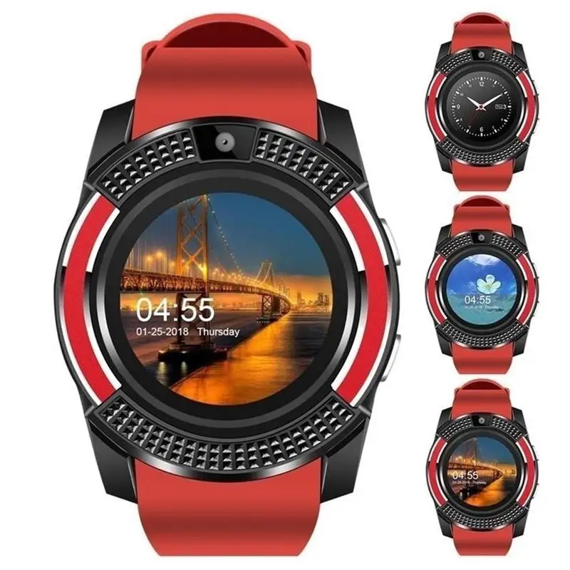 V8 мужские Смарт часы Bluetooth спортивные часы для женщин дамы Rel gio Smartwatch с камерой слот для sim-карты телефон PK DZ09 Y1 A1