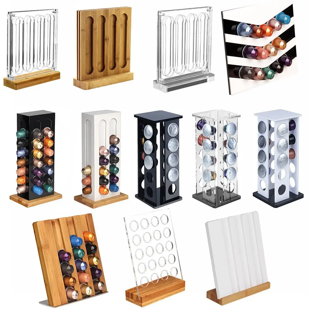 

Rotating Coffee Pod Holder Dispenser Rotatable Coffee Pod Rack Display Capsule Rack Stand Storage Shelves For Home And Cafe