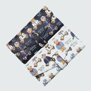 

Girl Long Wallet Women JapanKorea Cartoon 3 Folding Student Clutch Buckle Mobile Phone Change Wallet Money Bag Lady Purse