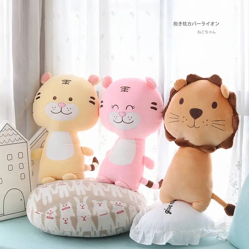 

75cm Tiger Plush Toys Pillows Cute lion Soft Stuffed Animal sofa cushion Birthday Xmas Gift for Baby Kid Girl Children