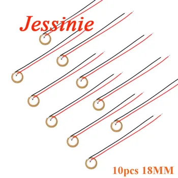 

10Pcs Piezoelectric Piezo Ceramic Wafer Plate Dia 18mm For Buzzer Loudspeaker Sensor with Wire