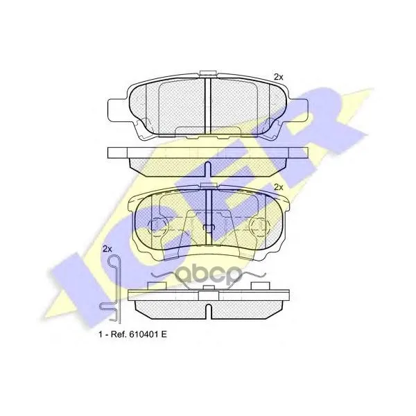 181746_колодки Дисковые Задние!Mitsubishi Outlander 2.0mpi/2.4i 03 Icer 181746 Icer арт. 181746