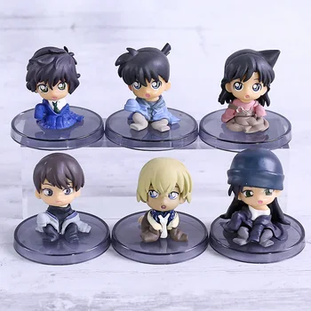 

Detective Conan Shrink to Corps 3 Ai Haibara Amuro Toru Kudo Shinichi Q Version Mini PVC Figures Toys 6pcs/set