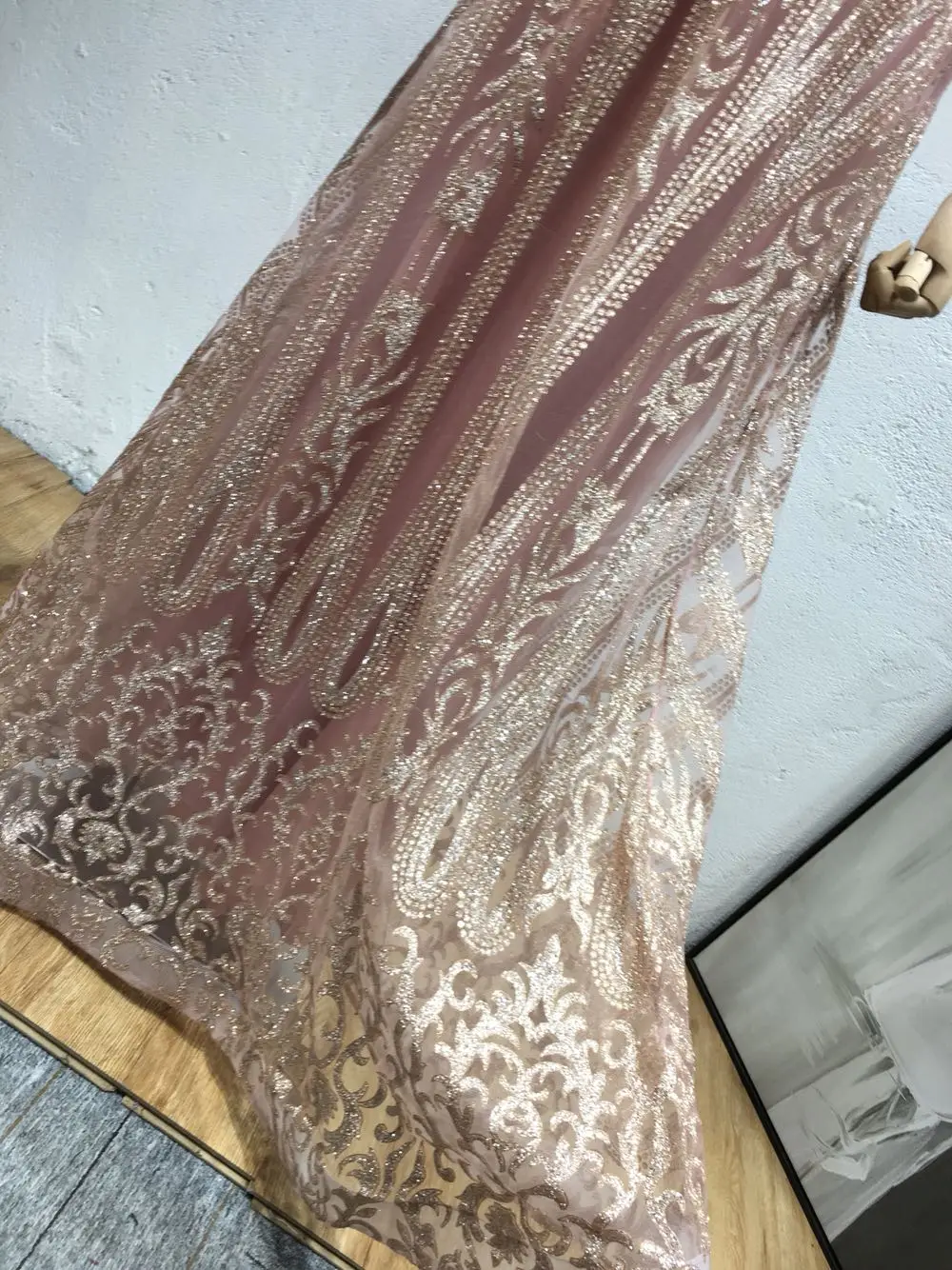 Розовый цвет с открытыми плечами Модные женские вечерние платья Bling Mesh лоскутное хорошее качество длинное платье для клуба