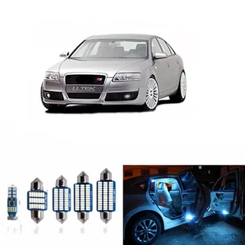 

18Pcs Canbus Led Car LED Light Bulbs Interior Lights Kit For Audi A6 C6 2005-2011 Map Dome Trunk Door Lights License Plate Lamps