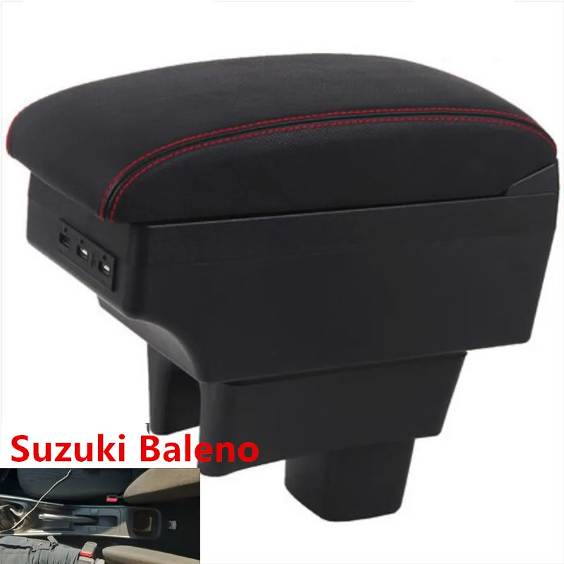 Для Suzuki Baleno подлокотник коробка центральный магазин содержимое Коробка Чехол для хранения USB интерфейс украшения аксессуары