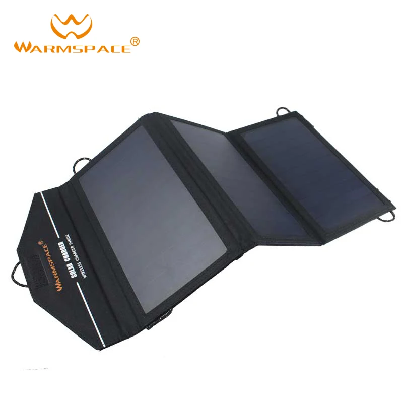 WARMSPACE 20 Вт/5 В монокристаллическая Кремниевая солнечная панель двойной USB беспроводной выход портативное зарядное устройство для мобильного телефона солнечная батарея