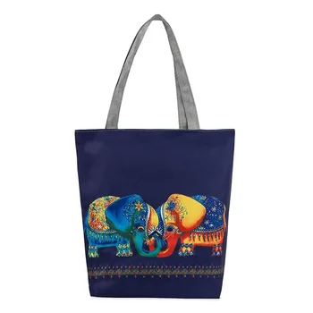 

Elephant Printed WOMEN'S Bag Ethnic-Style Elephant Women's Shoulder Bag/ Hand Bag Cloth Bag Shoulder Bag
