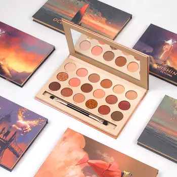 

18 Colors Fairy Tale Eyeshadow Palette Makeup Eye Shadow Glitter Matte Cosmetic Eyeshadows Pearlized Cream Palette with Brush