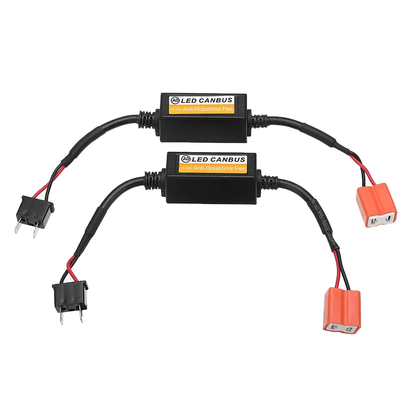 2PCS Car Auto H7 Headlight LED Canbus Decoder Canceller Error Free Resistor Anti Flicker DC 9V-16V For Fog Lamp Head Lights