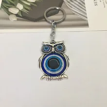 Сова брелок голубыми глазами демон глаз брелок-подвеска Amazon Лидер продаж Автомобильная декоративная подвеска аксессуары сразу Селли