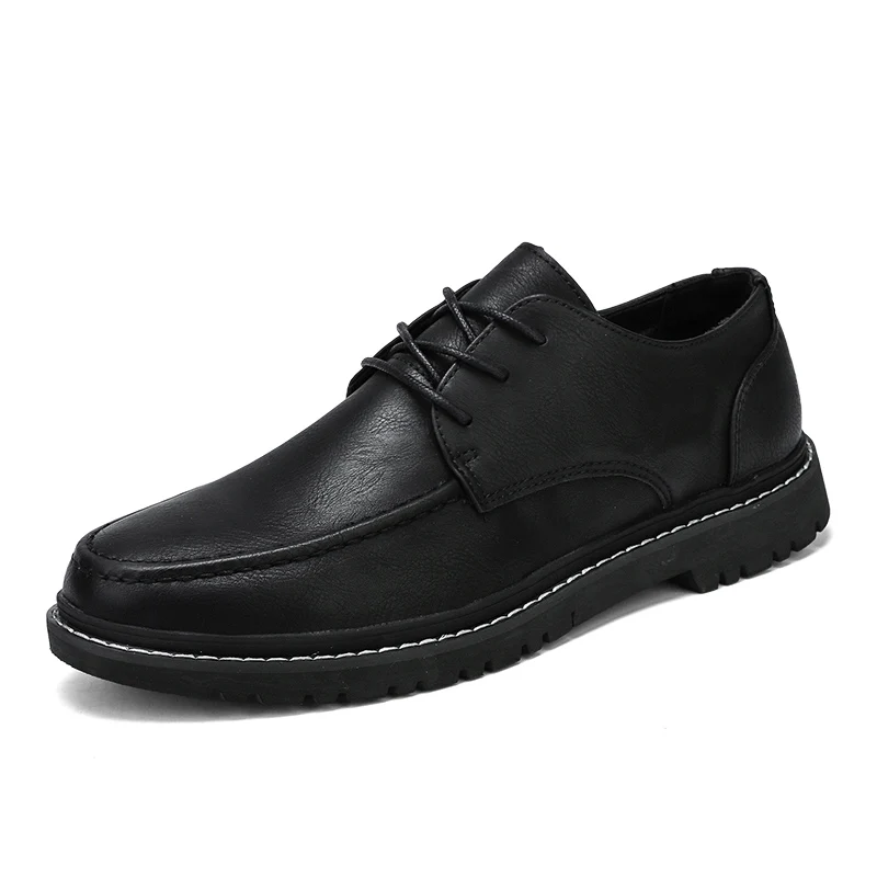 Мужские туфли в деловом стиле со шнуровкой; мужские повседневные офисные туфли из яловичного спилка; повседневные мужские кроссовки черного цвета; повседневная обувь