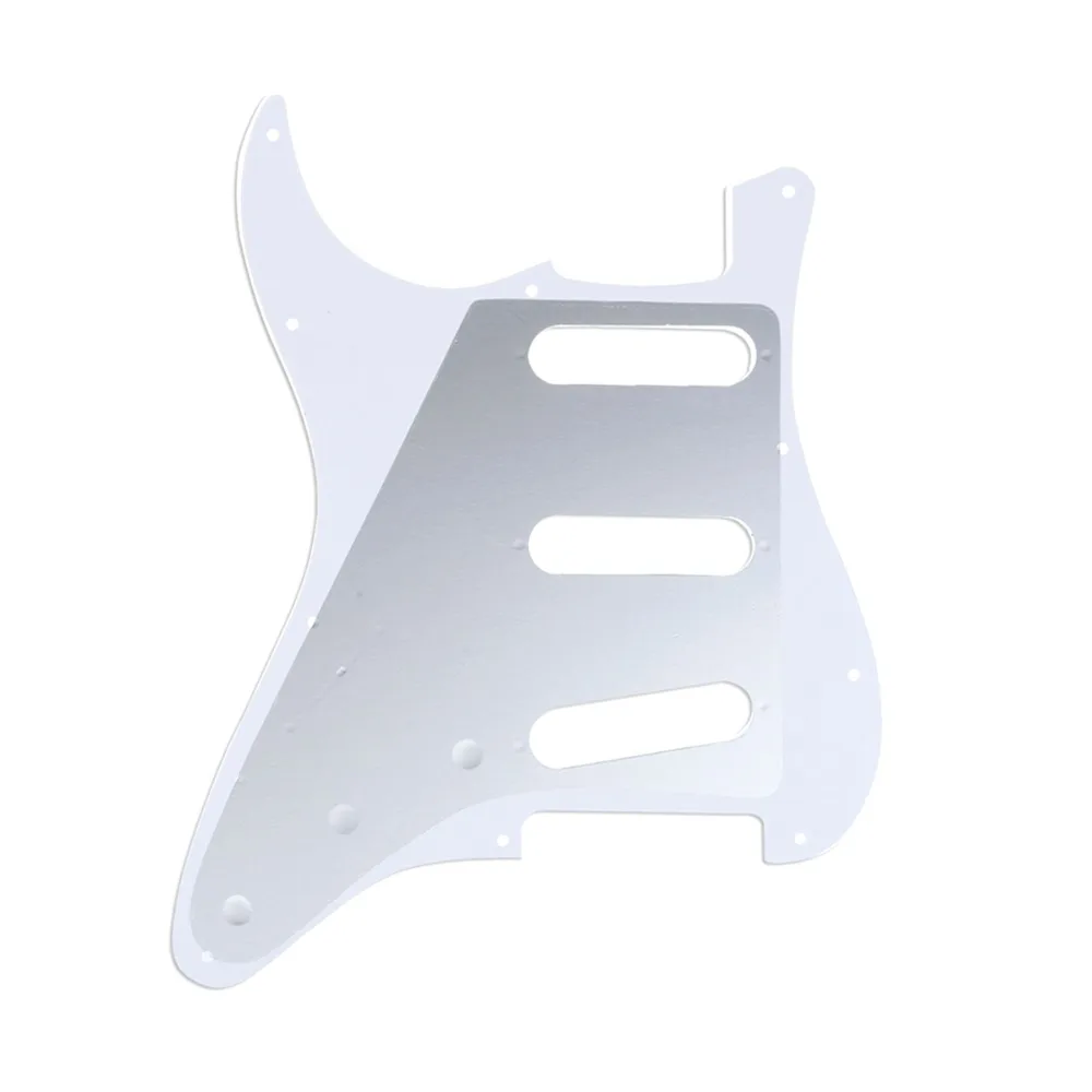 Musiclily Pro 11-Hole 62 Винтажный стиль SSS Strat гитара Накладка для американского Stratocaster 62, 1Ply белый