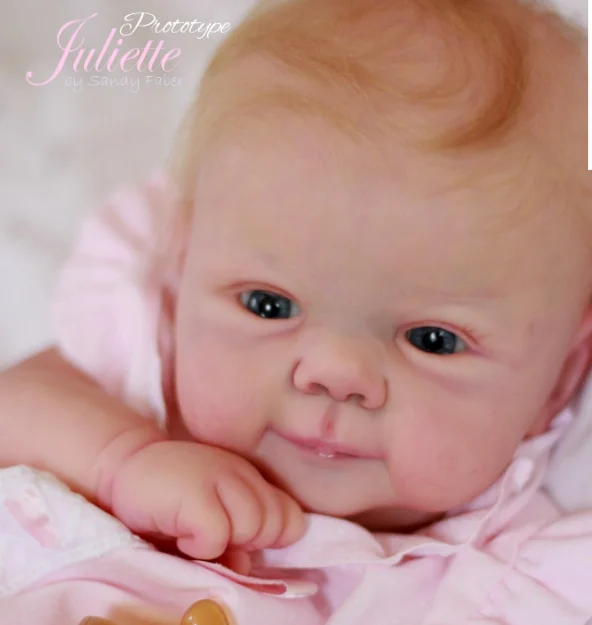 

20 inch Baby Reborn supply Doll kit Juliette newborn baby Fresh color soft vinyl kit
