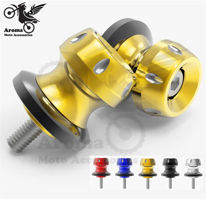 

universal 6MM 8MM CNC M8 M6 moto swing arm spools slider for yamaha R25 Z3 R3 R6 motorcycle swingarm spool slider stand screw