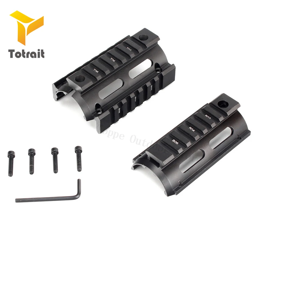 TOtrait Тактический 4 дюймов Drop In Free Float Quad Rail Scope Mount из двух частей Handguard для страйкбола AR15 M4 M16 Rfile аксессуар