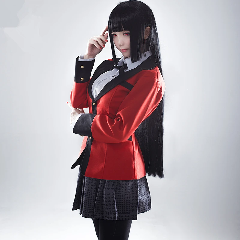 Disfraz de Anime Kakegurui Yumeko Jabami, uniforme escuela secundaria japonesa, fiesta de disfraces de Halloween para mujeres y niñas - AliExpress