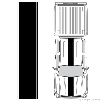 

For 1Set Chevy Silverado and GMC Sierra Center Racing Stripe Vinyl Decal Kit Car styling