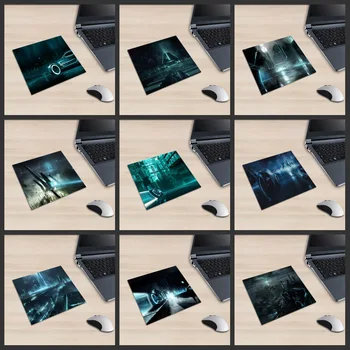 

XGZ Laptop Technology Square Mouse Pad Future Urban Car Motorcycle PC Mat Colorful Light Night Scene Rubber Anti-skid Universal