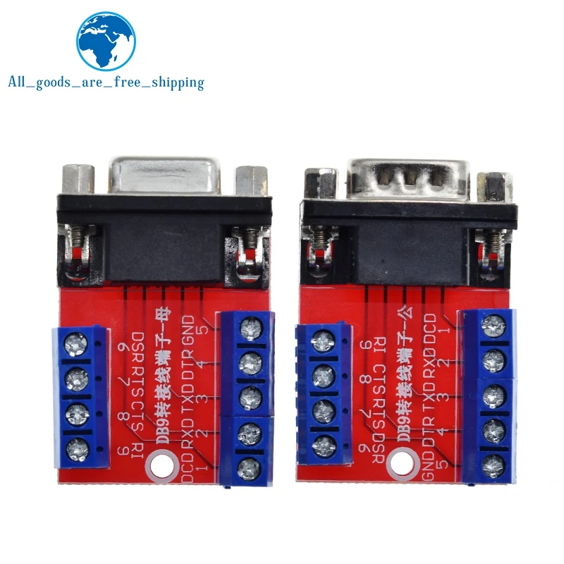 TZT 1/3PCS DB9 Männlich Weiblich Adapter Signale Terminal Modul RS232 Seriell Zu Terminal DB9 Stecker – Detail 5