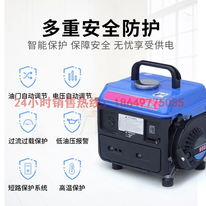 Small gasoline generator 1000 w inverter rv mute all copper electric two-stroke extended range of 220 v