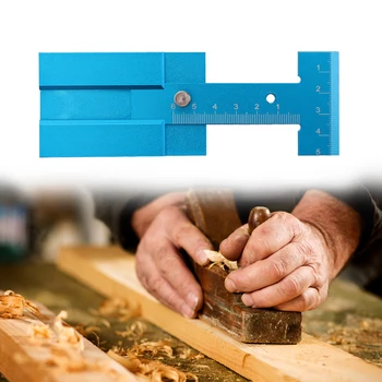 

Accurate Aluminum Alloy Engraving Woodworking Tool Micrometer Measuring Trimming Adjustable Saw Height Gauge Easy Use