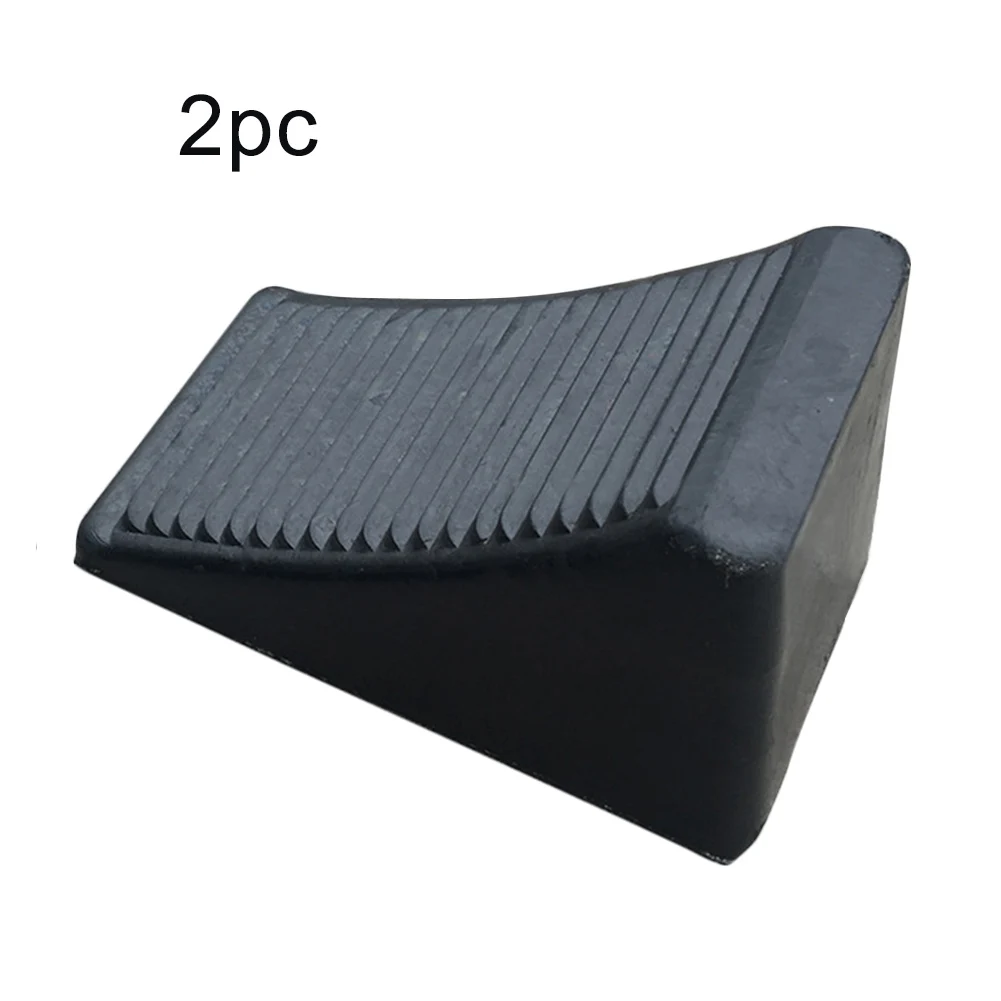 

2 Pack Rubber RV//Trailer Car Truck Heavy Duty Triangle Anti-skid Stopper Block Wheel Chocks