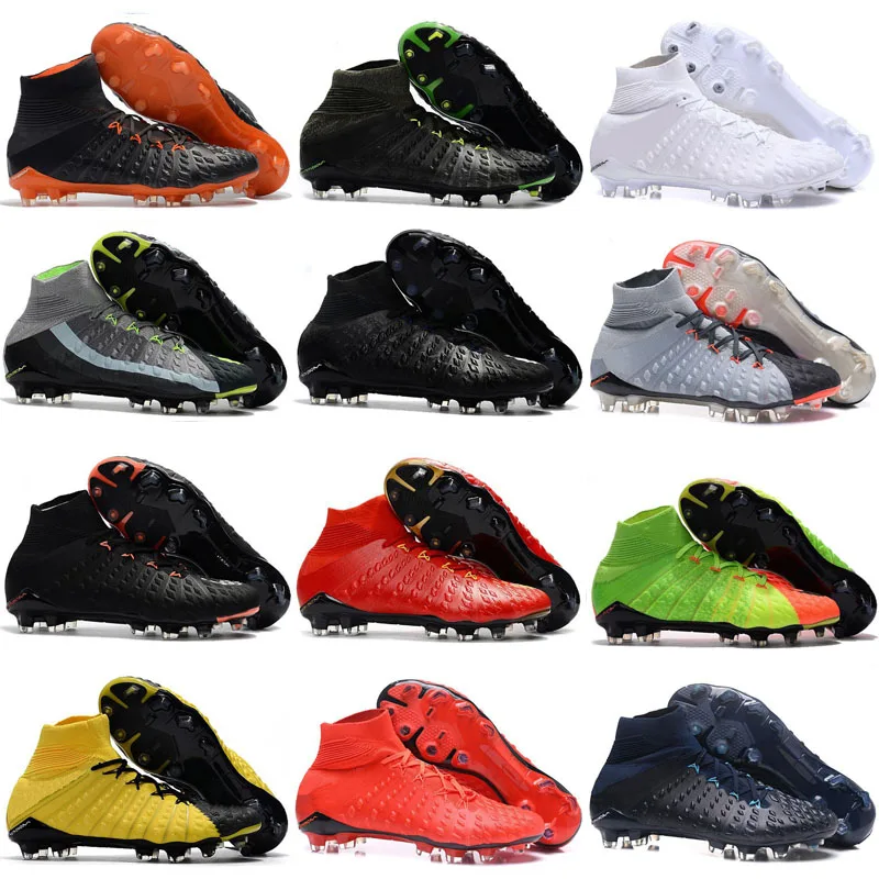 Мужская Высокая Лодыжка Hypervenom Phantom III 3 Elite DF FG футбольная обувь бутсы футбольные