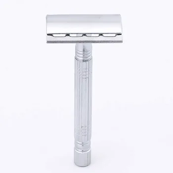 

1pcs Stainless Steel Classic Safety Short Handle Razor Double Edge Mens Shaving Razor Gift Box Pack Cure Handle