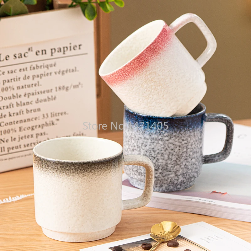 

New Simple Creative Mug Ceramic Mug Coffee Cup Household Milk Cup Juice Cup Japanese Tea Cup