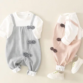 

Baby girl cotton jumpsuit Chinese style jumpsuit for climbing
