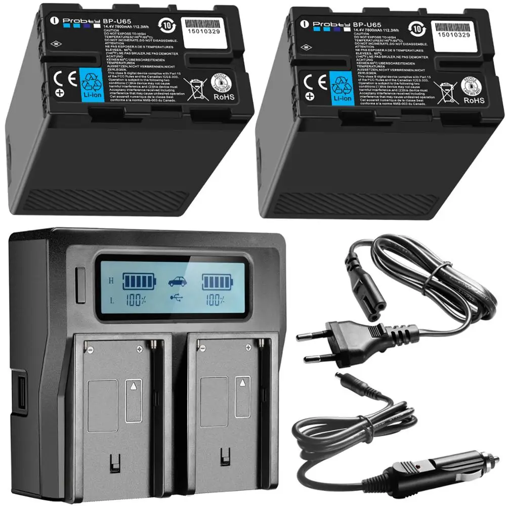 2 шт. BP-U65 BP-U60 BP-U30 BP-U90 Батарея USB + D-tap двойное быстрое зарядное устройство для | Цифровые аккумуляторы -32901310749