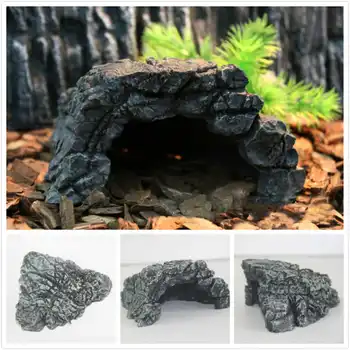 

Turtle Reptile Hiding Cave Resin Fish Turtle Tank Basking Decoration Ornaments Tortoise Terrace Lizard Scorpion Hideout House