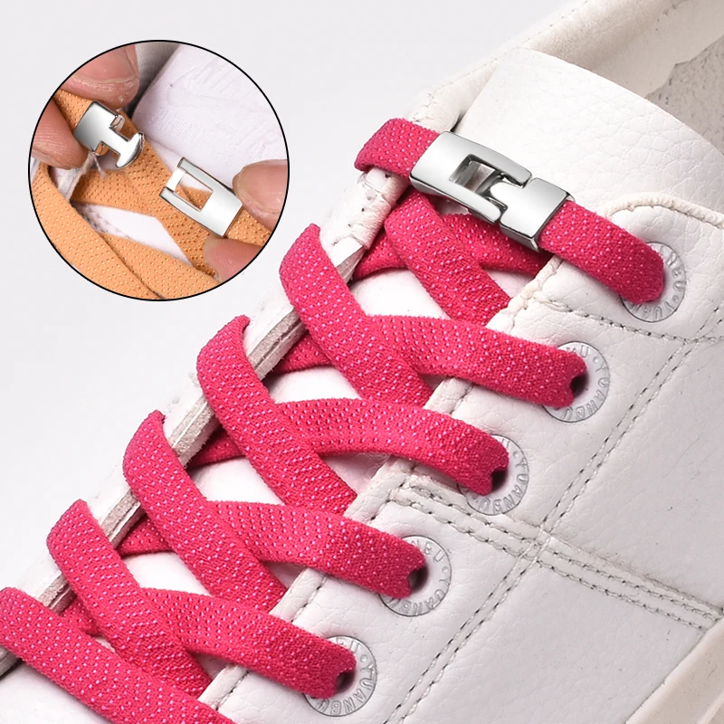 

Elastic Cross buckle ShoeLaces New 1 Second Quick No Tie Shoe laces Kids Adult Unisex Sneakers Shoelace Lazy Laces shoelaces