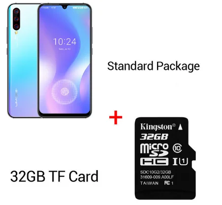 UMIDIGI X экран отпечатков пальцев 6,35 AMOLED дисплей глобальная версия 48MP Тройная задняя камера 128 ГБ 4 ГБ Helio P60 4150 мАч мобильный телефон - Цвет: Cst Blue N 32GB Card