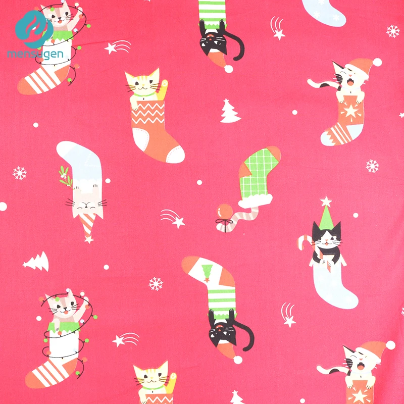 New 7pcs/lot 40*50cm Cotton Christmas Fabric for Patchwork Quilting DIY Handmade Cloth Tissue Decoration Material