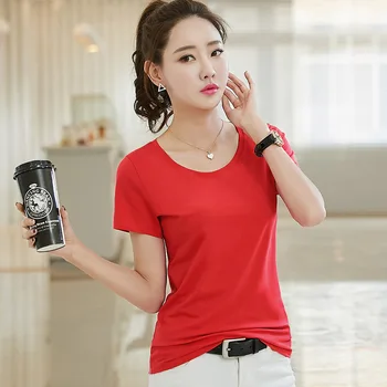 

T-shirt Women 2019 New Women White T Shirt summer Cotton T shirt