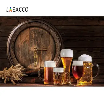 

Laeacco Old Wooden Wine Jar Board Oktoberfest Festivals Beer Wheat Party Photo Background Photography Backdrop For Photo Studio
