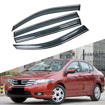 

For HONDA CITY 2008-2014 Auto Car Window Sun Rain Shade Visors Shield Shelter Protector Cover Trim Frame Sticker Accessories