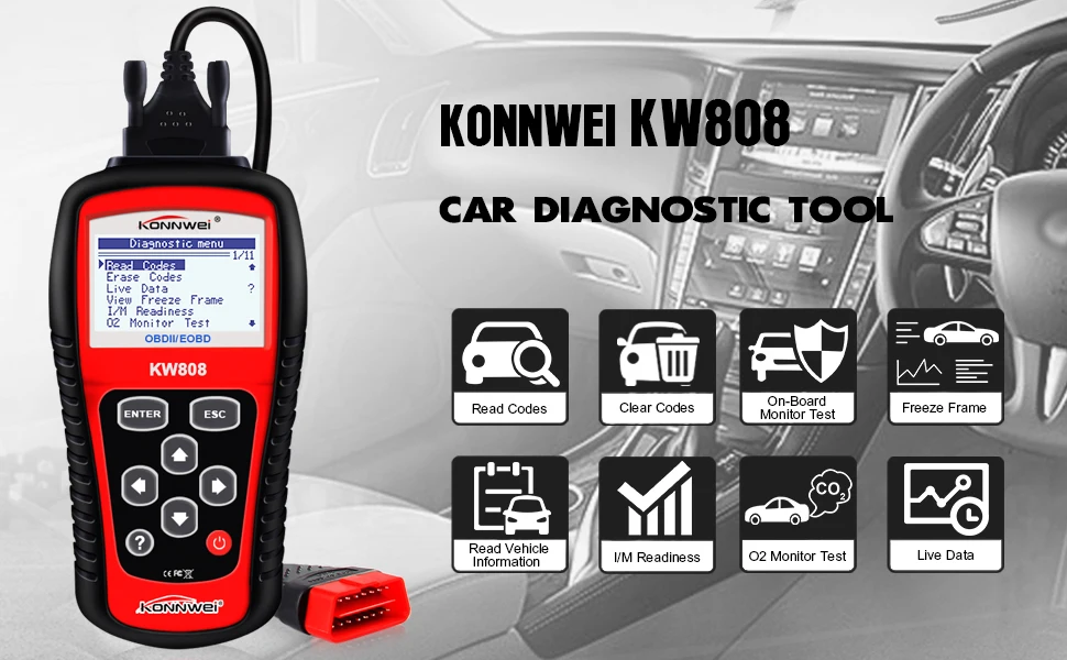 Автосканер konnwei kw808 отзывы