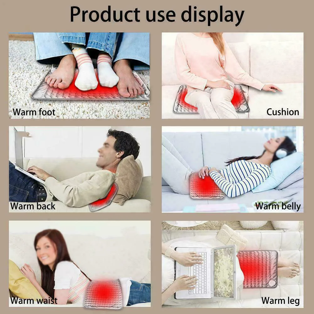 40x30cm Intelligent Timing Heating Warm Adjustable Temperature Physiotherapy Waist Electric Blanket Pad Neck Winter Pain Relief