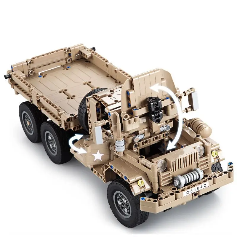 

C51042 545pcs Double e cada Military Tank Truck Series Remote Control RC Building Block Brick Children's educational toys