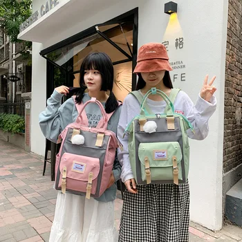 

Large-capacity Backpack Female Korean Style College Style High School Students All-match Chic Schoolbag Female