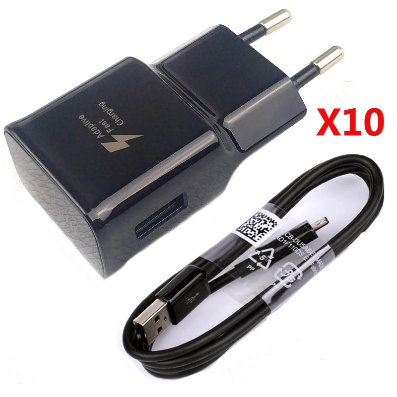 10 шт./лот быстрое зарядное устройство Путешествие адаптер Micro USB зарядный кабель